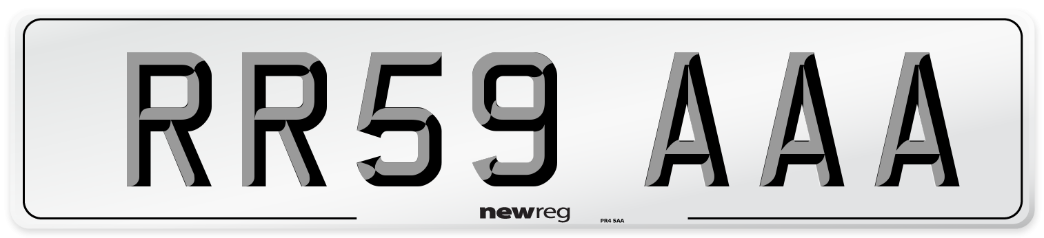 RR59 AAA Number Plate from New Reg